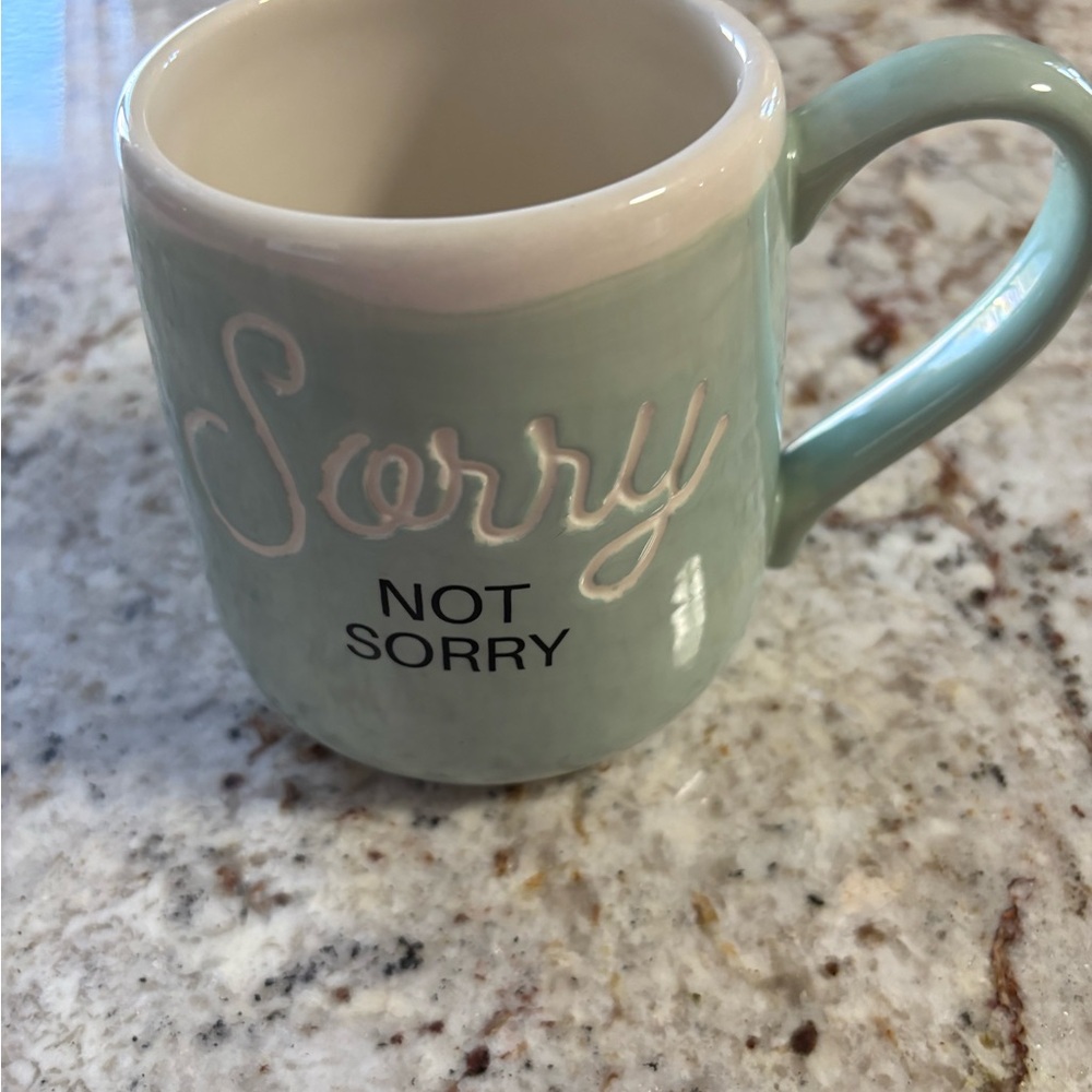 Pastel Green Ceramic Mug with Playful Text